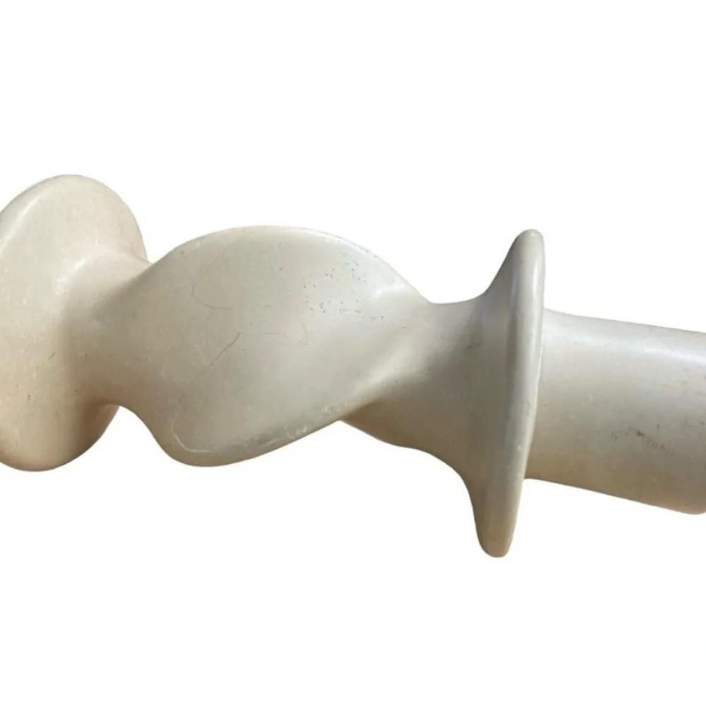 Genuine Besmo Soapstone Candlestick Holders Pair Kenya Hand Carved 6.5